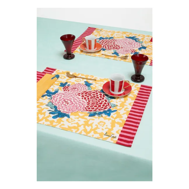 Sets de table Arabesque Corolla - Lot de 2 | Jaune