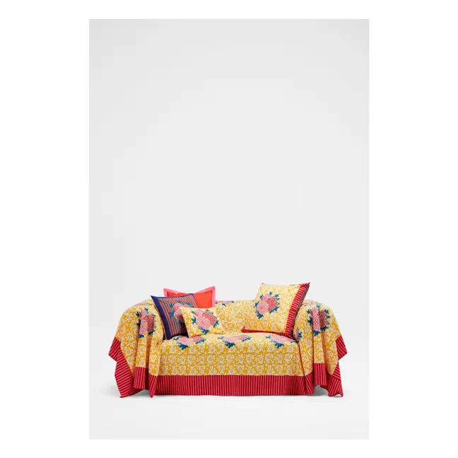 Housse de coussin Arabesque Corolla | Jaune