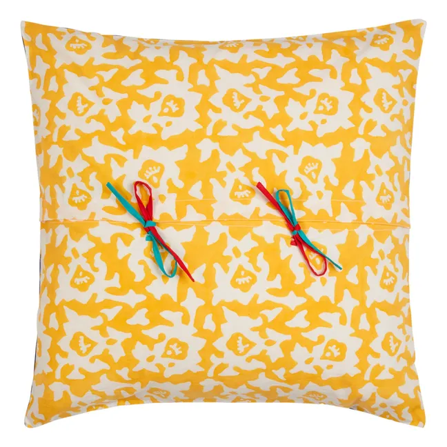 Housse de coussin Arabesque Corolla | Jaune
