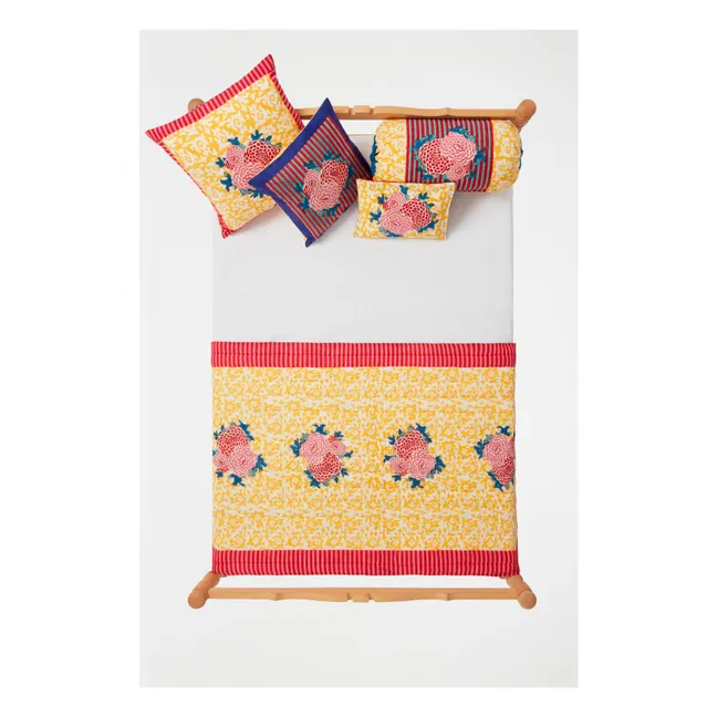 Housse de coussin Arabesque Corolla | Jaune