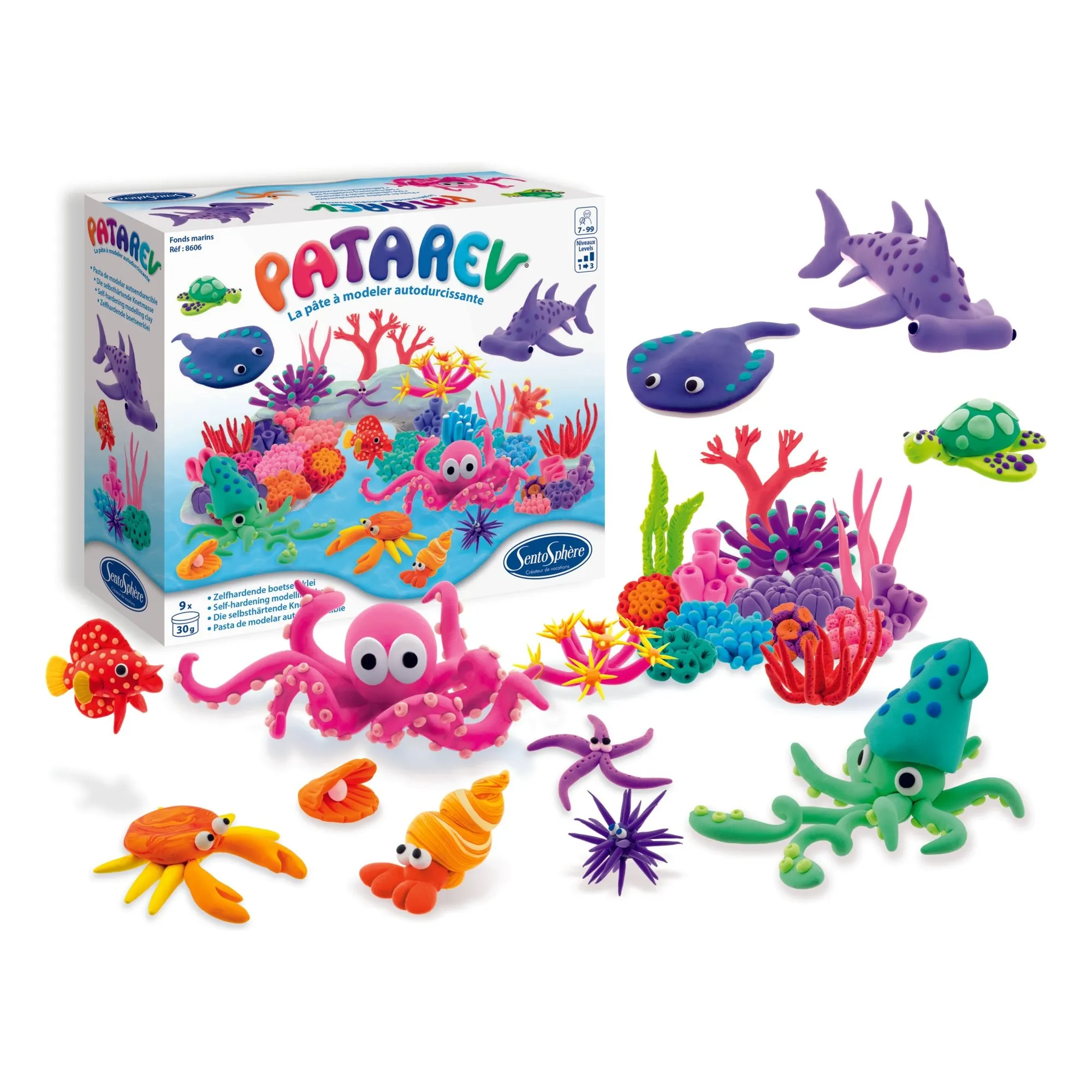 Sentosphère Multicoloured Patarev Fonds Marins Self-Hardening Modeling Clay