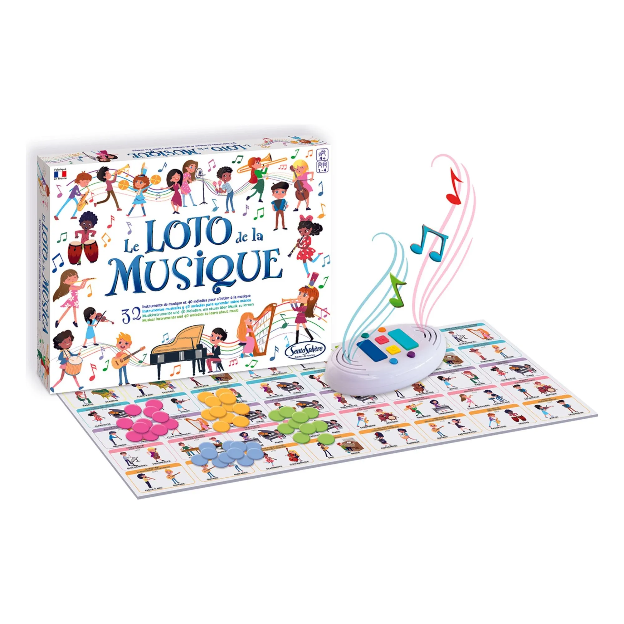 Sentosphère Multicoloured Le Loto De La Musique Sensory Game