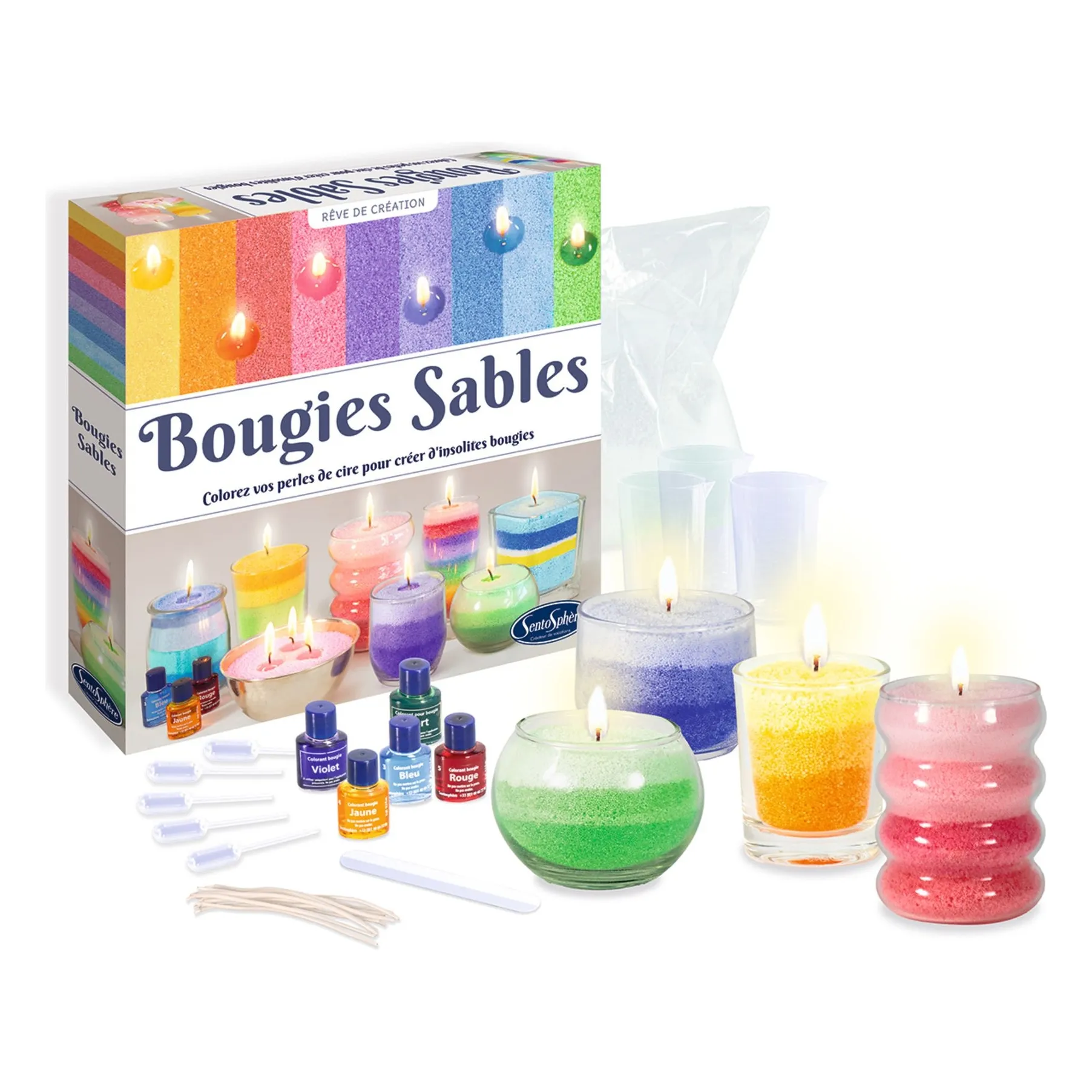 Sentosphère Multicoloured Sables Candles Creative Kit
