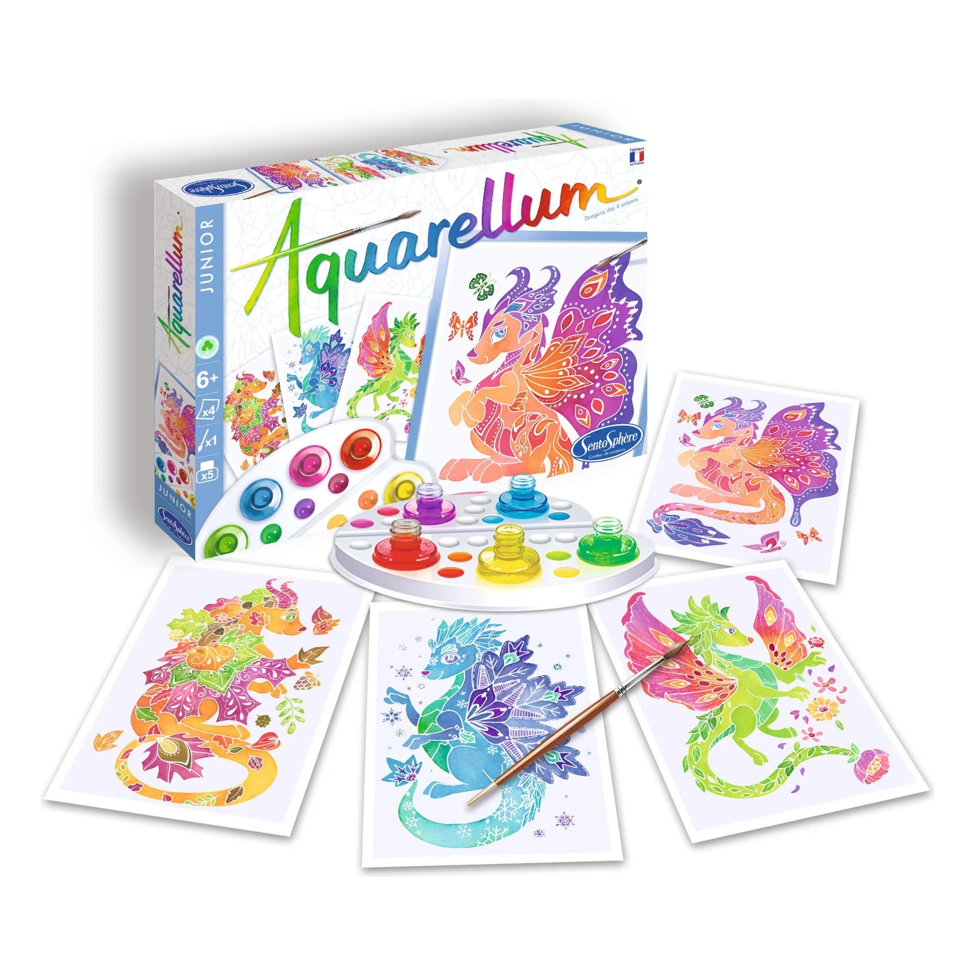 Peinture Aquarellum Dragons des 4 Saisons- Image produit n°0