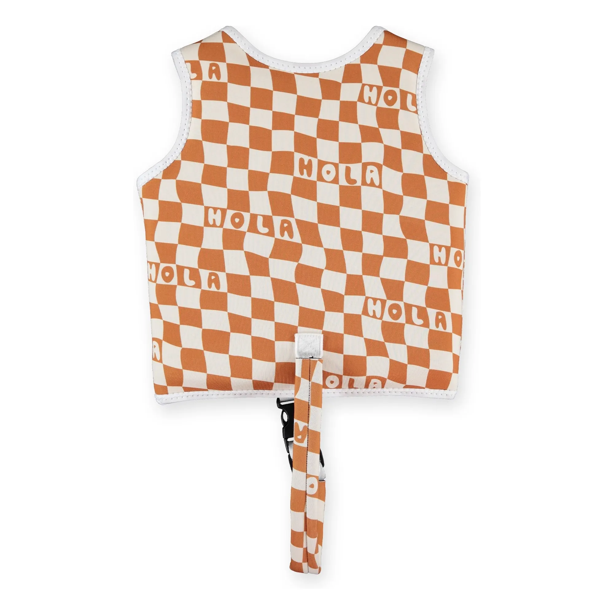 Gilet de natation Checkered Hola Fibres Recyclées | Ivoire- Image produit n°1