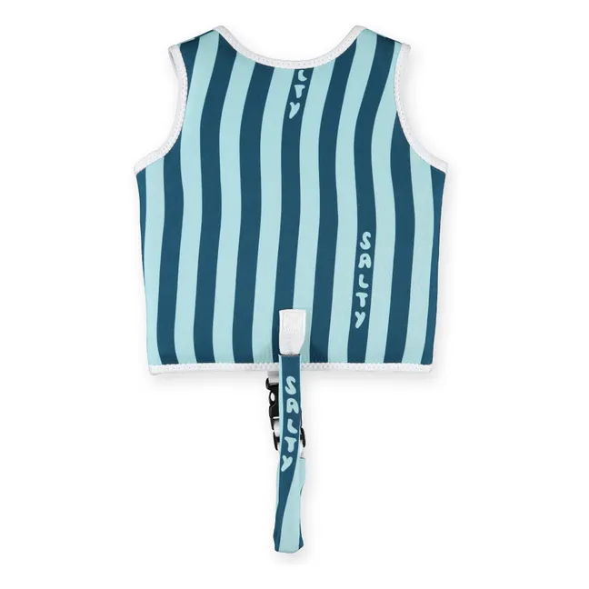 Chaleco de baño Salty Stripes Fibras recicladas | Azul Marino