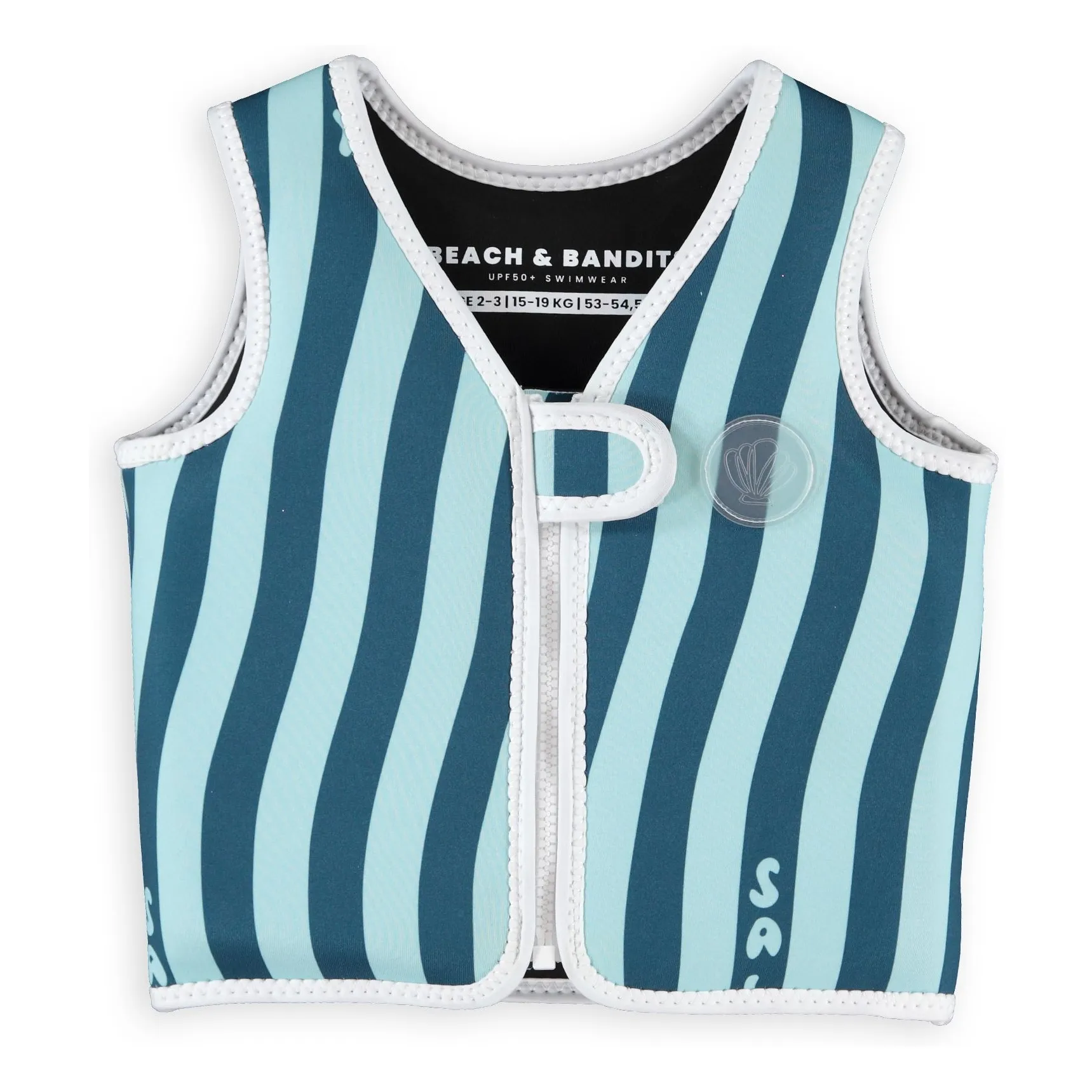 Gilet de natation Salty Stripes Fibres Recyclées | Bleu marine- Image produit n°0