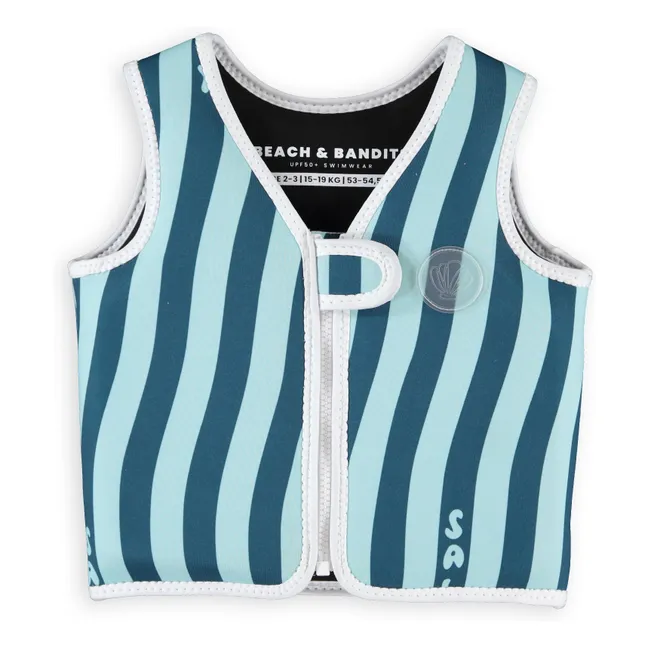 Chaleco de baño Salty Stripes Fibras recicladas | Azul Marino