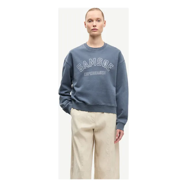 Sudadera Savan de algodón orgánico | Azul Gris