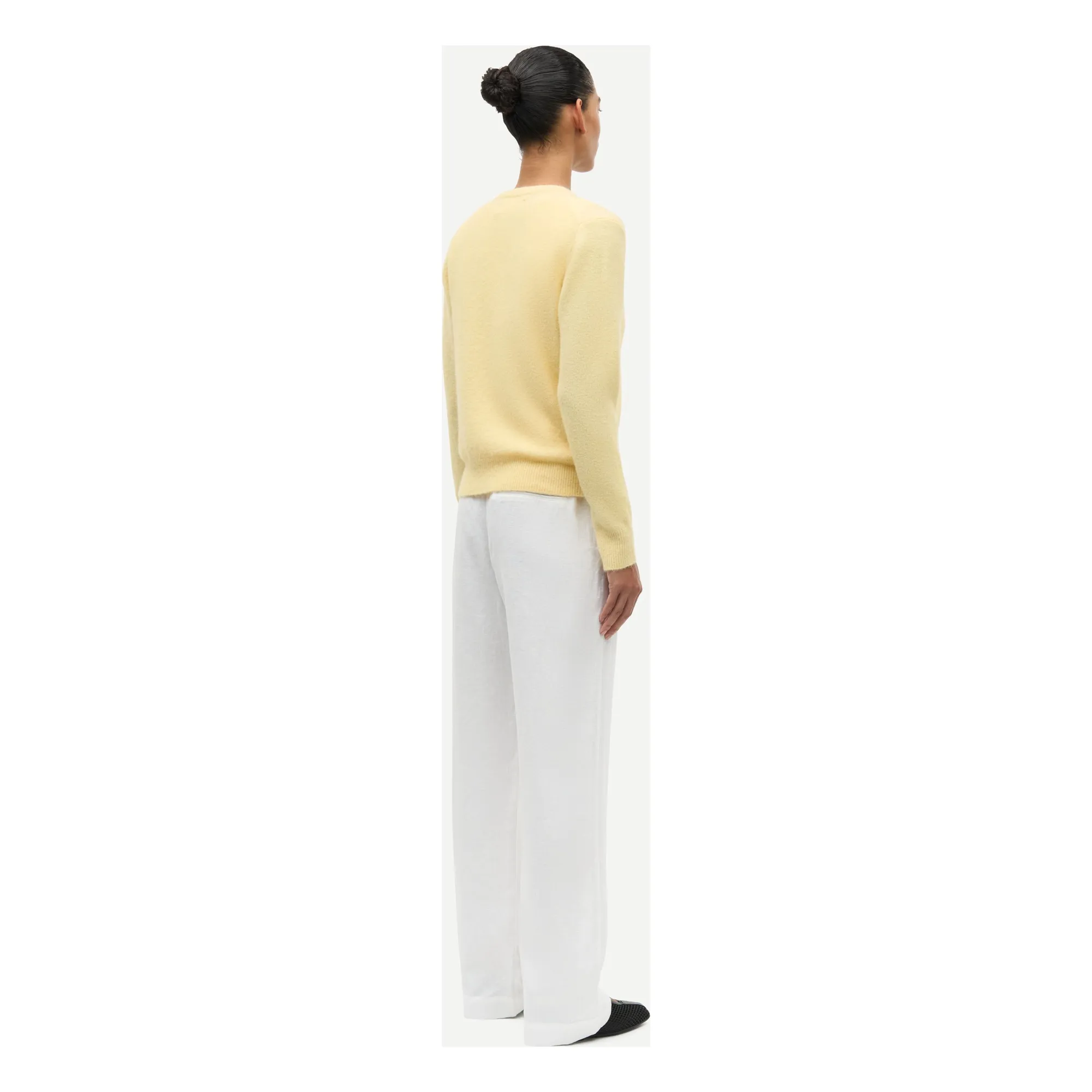 Cardigan Nor Laine | Jaune Paille- Image produit n°2