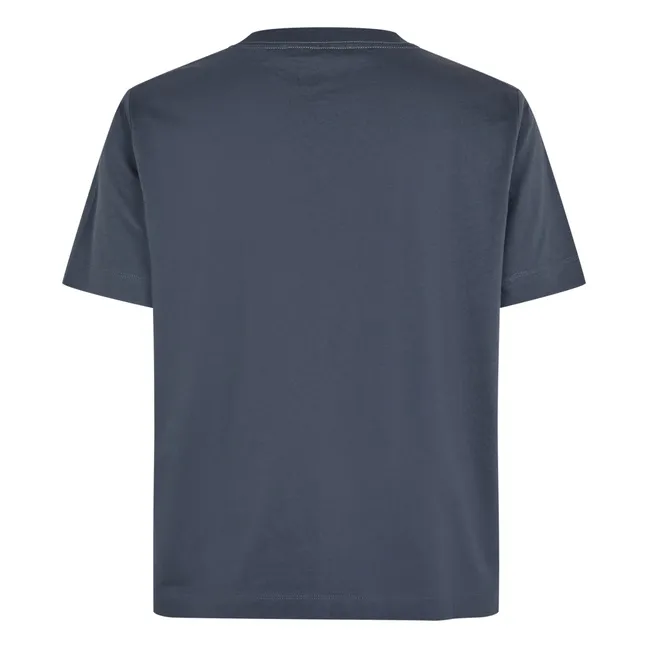 Camiseta de algodón ecológico Sacamino | Azul Gris