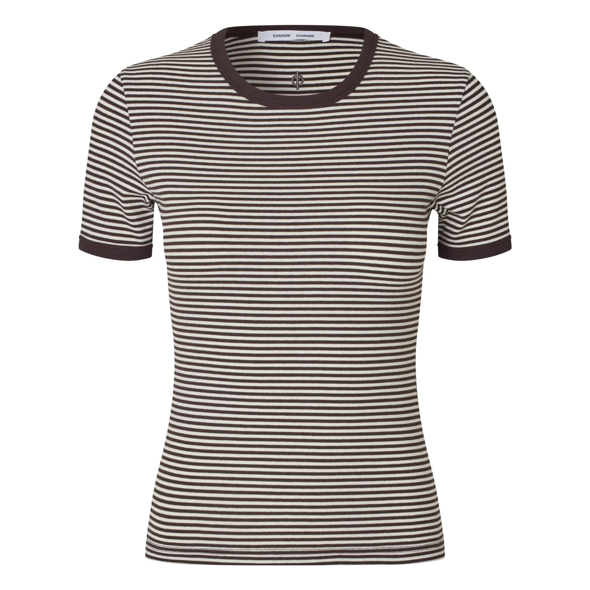 Samsoe Samsoe Brown Salinas Organic Cotton T-Shirt