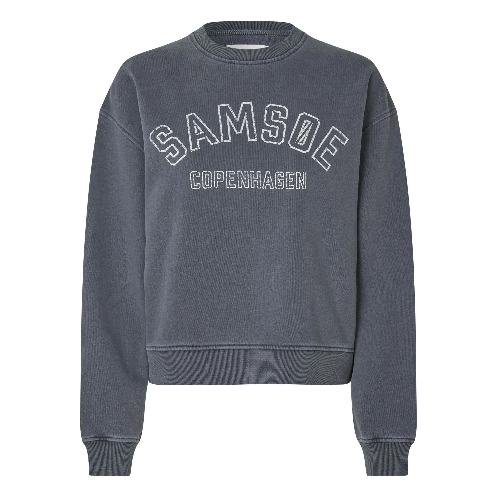 Samsoe Samsoe Grey Blue Savan Organic Cotton Sweatshirt