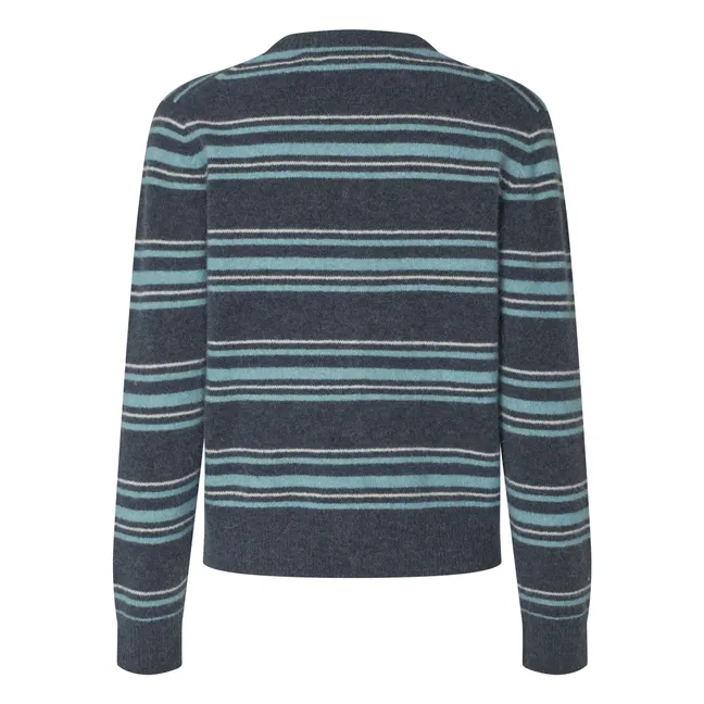 Chaqueta de rayas de lana Nor | Azul