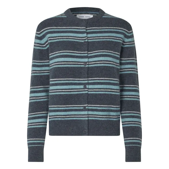 Chaqueta de rayas de lana Nor | Azul