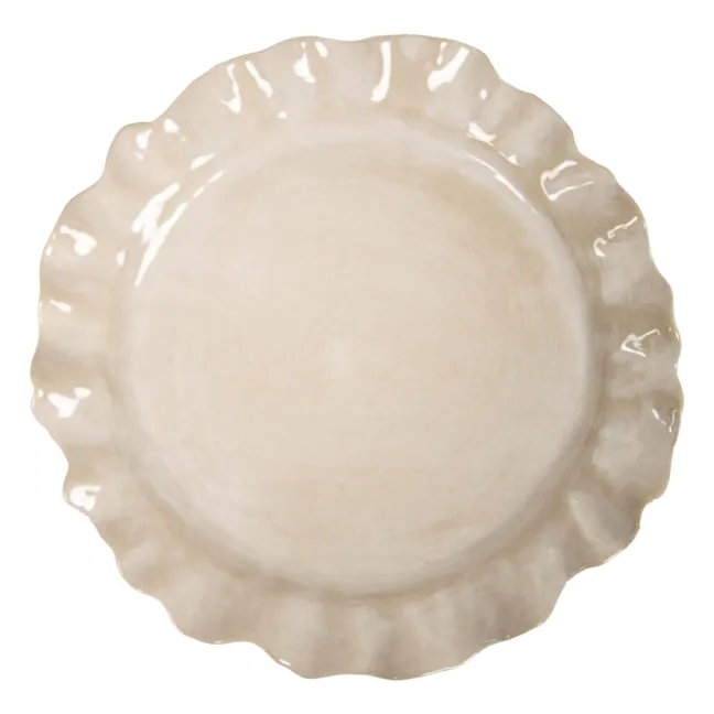 Assiettes à dessert en grès Valerie - Set de 4 | Crème