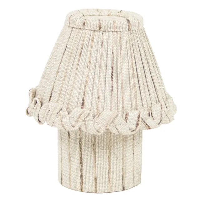 Lampe de table en lin Shiva | Crème