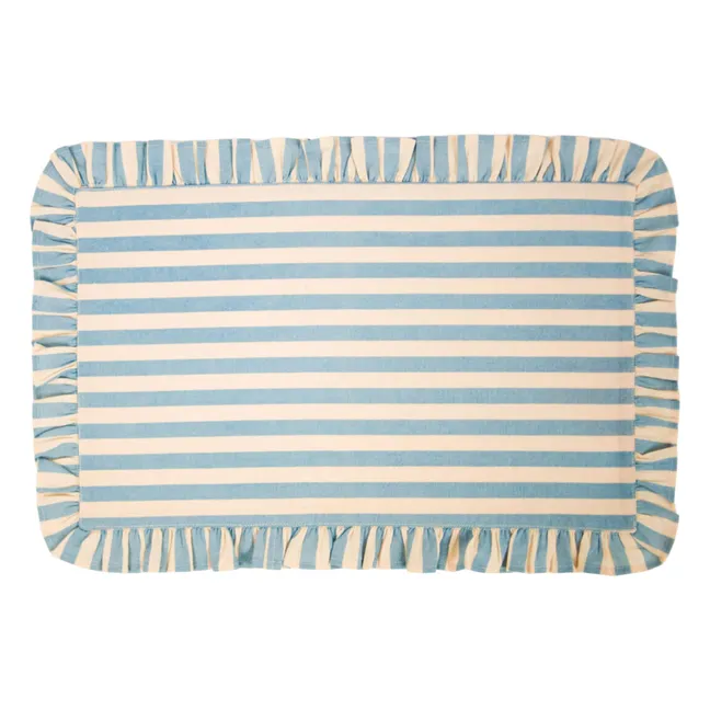 Set de table rayé Ellie | Bleu ciel