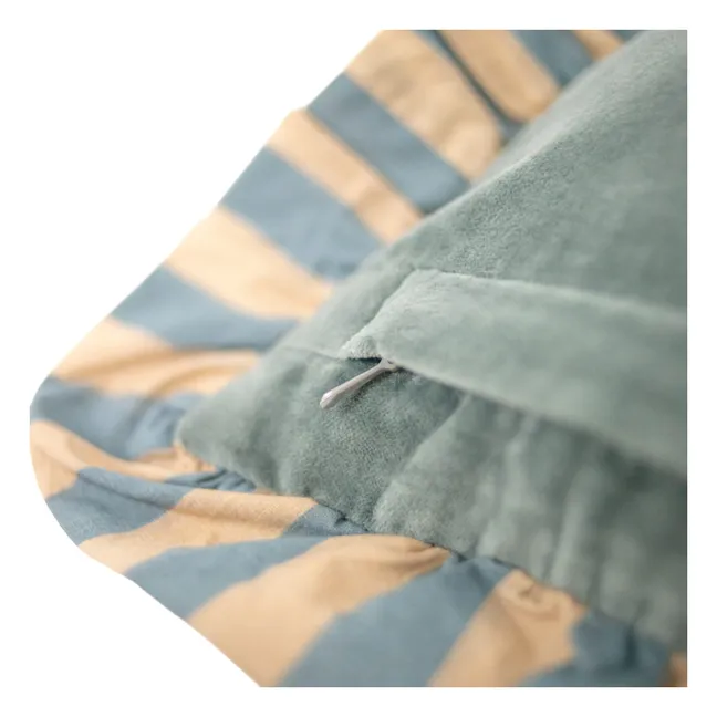 Housse de coussin en velours Elina | Bleu