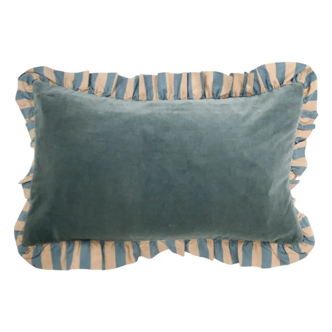 Housse de coussin en velours Elina | Bleu