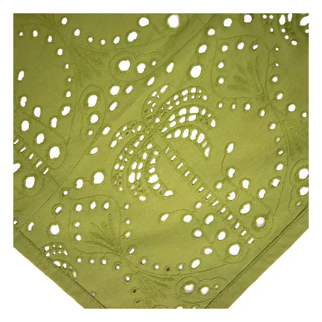 Set de table brodé palmiers Brisa | Vert