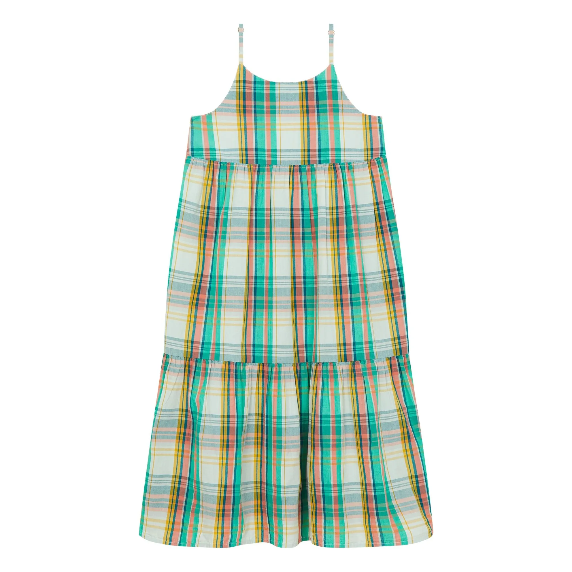 Hundred Pieces Peach Dress Sanda Carreaux