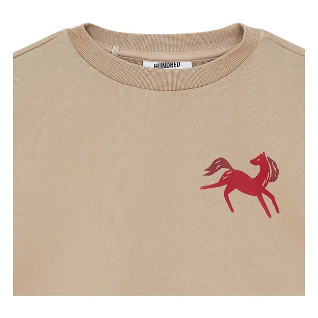Sudadera de algodón ecológico Belmont Horse | Gris