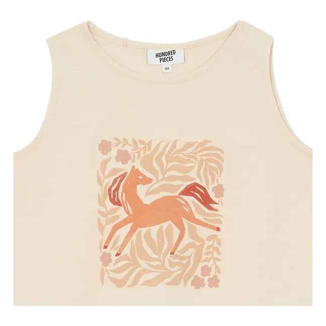 Vestido sin mangas Lyra de algodón orgánico | Crema