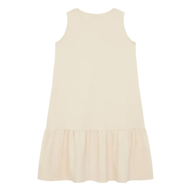 Lyra organic cotton sleeveless dress | Cream