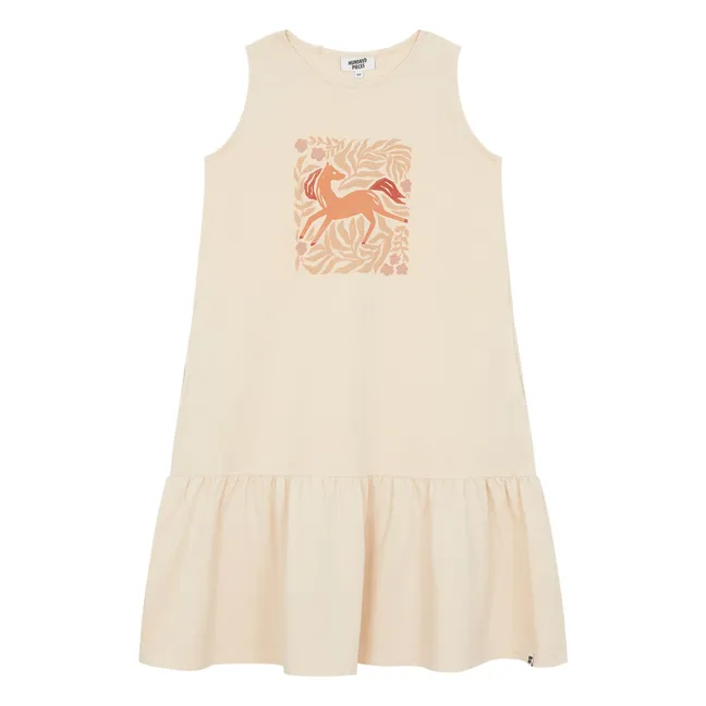 Lyra organic cotton sleeveless dress | Cream