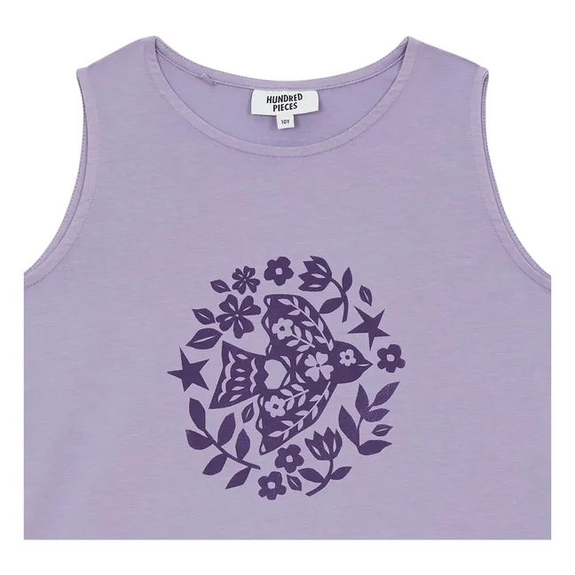 Lyra organic cotton sleeveless dress | Lavender