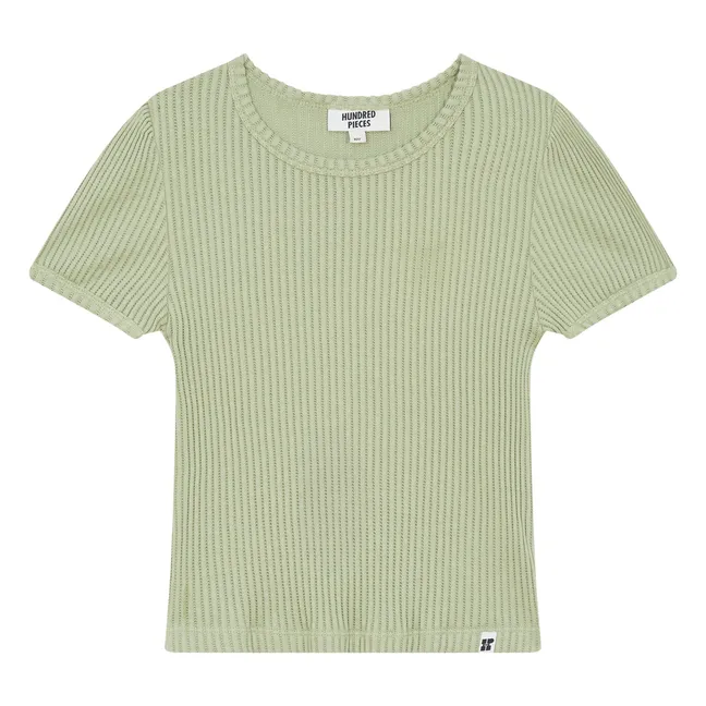 Nova organic cotton T-shirt | Almond green