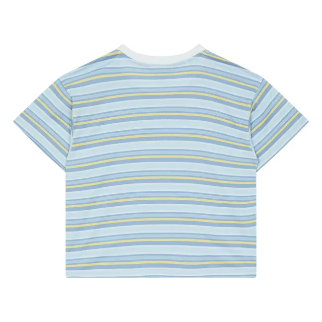 T-shirt Liv Rayé Coton Bio | Bleu pâle