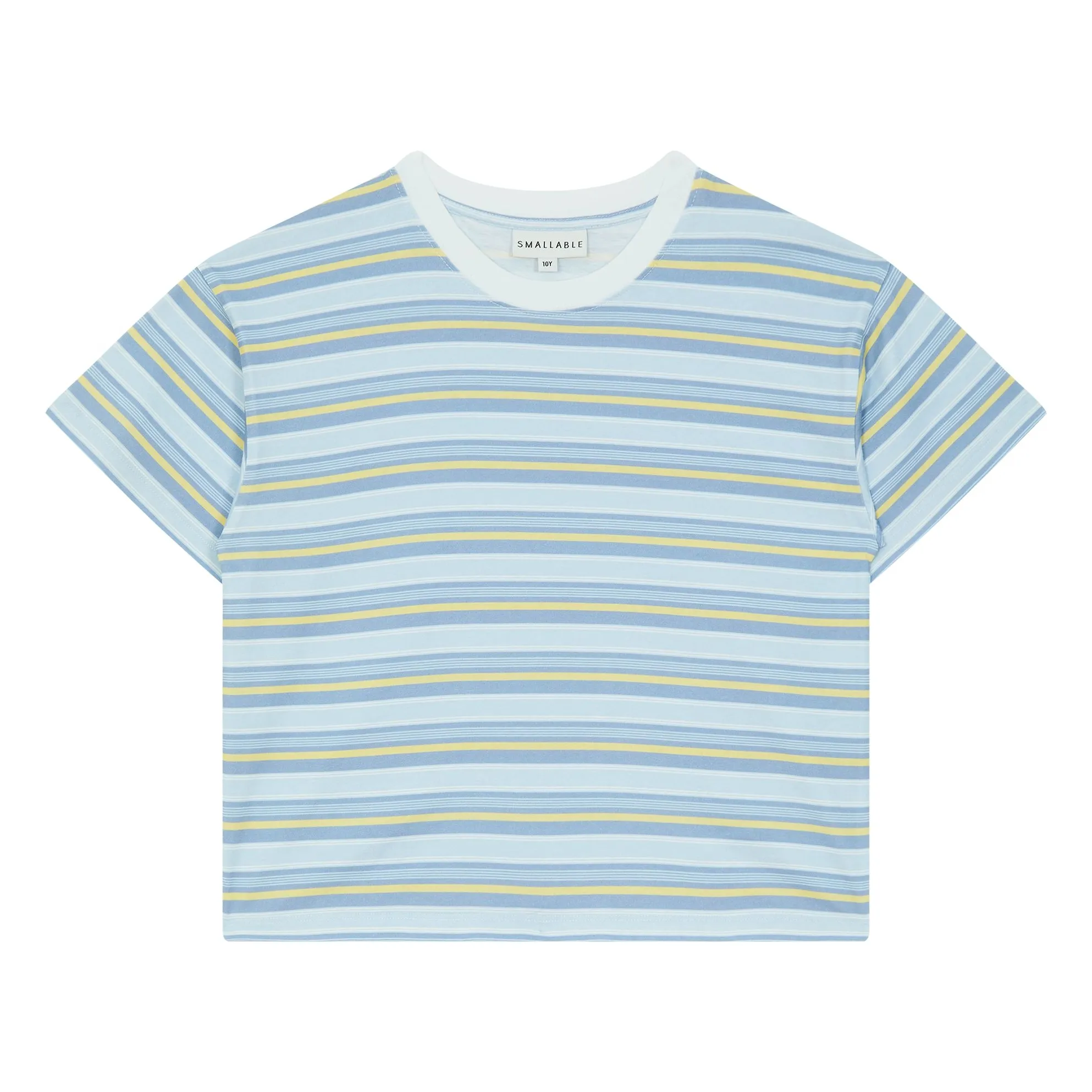 Smallable Kid Pale Blue Liv Striped Organic Cotton T-Shirt