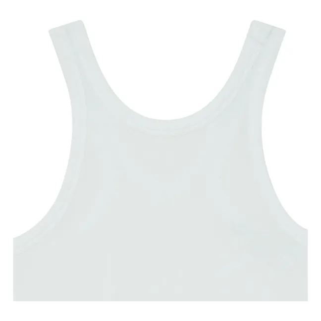 Camiseta de tirantes de canalé Alva | Blanco