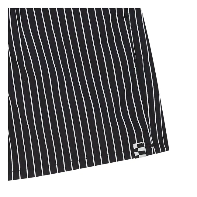 Short de Bain Freeboy Rayé | Noir