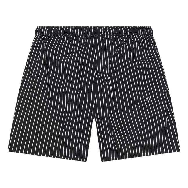Short de Bain Freeboy Rayé | Noir
