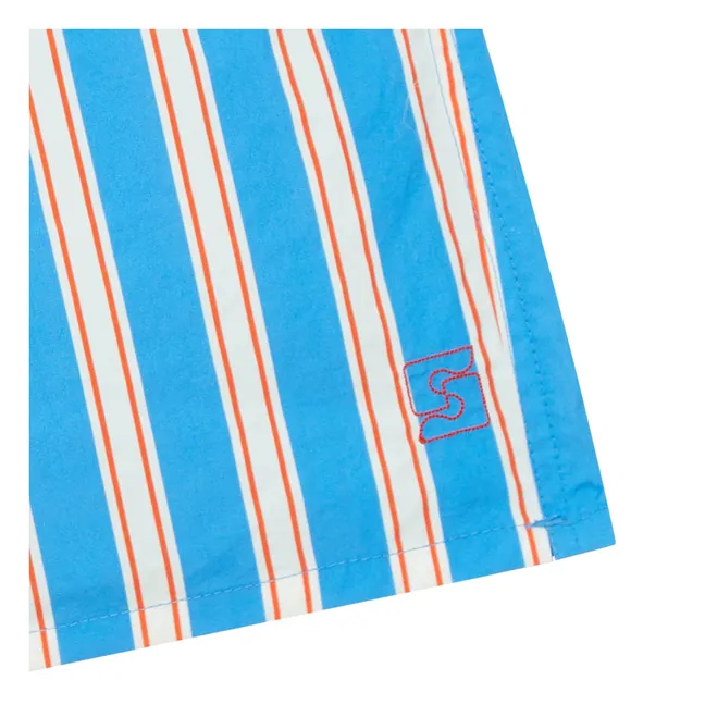 Archie Striped Swim Shorts | Electric blue