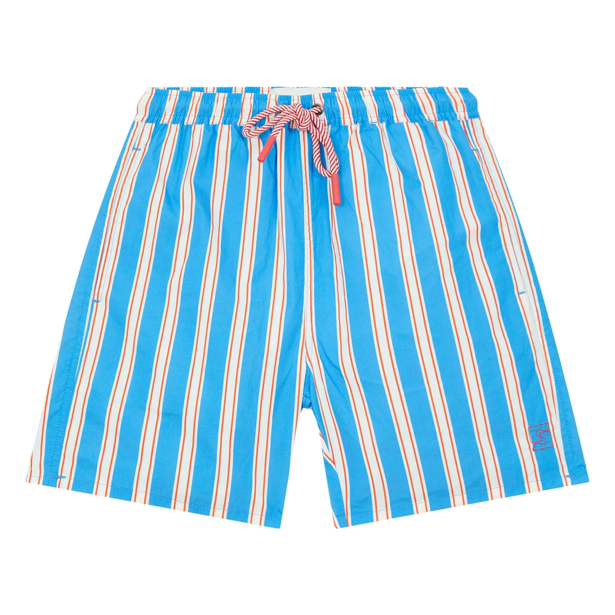 Smallable Kid Electric Blue Archie Striped Swim Shorts