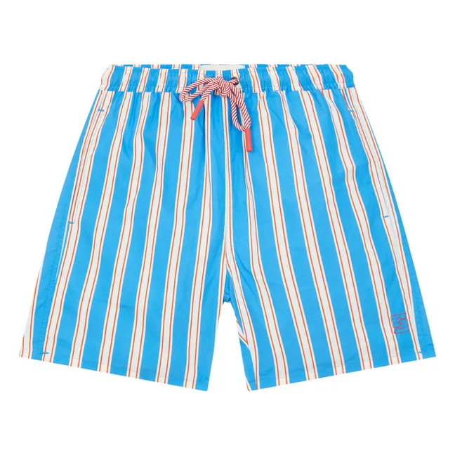 Archie Striped Swim Shorts | Electric blue