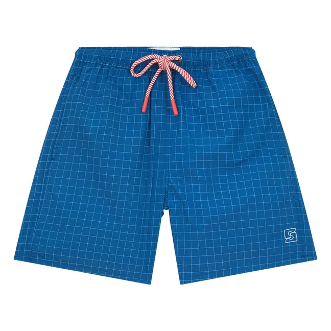 Archie Carreaux Swim Shorts | Blue