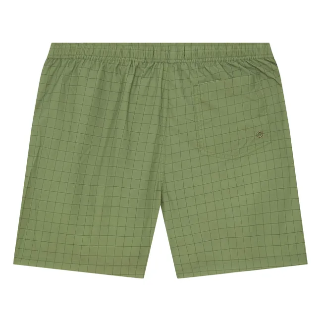 Short de Bain Dante Carreaux | Vert kaki