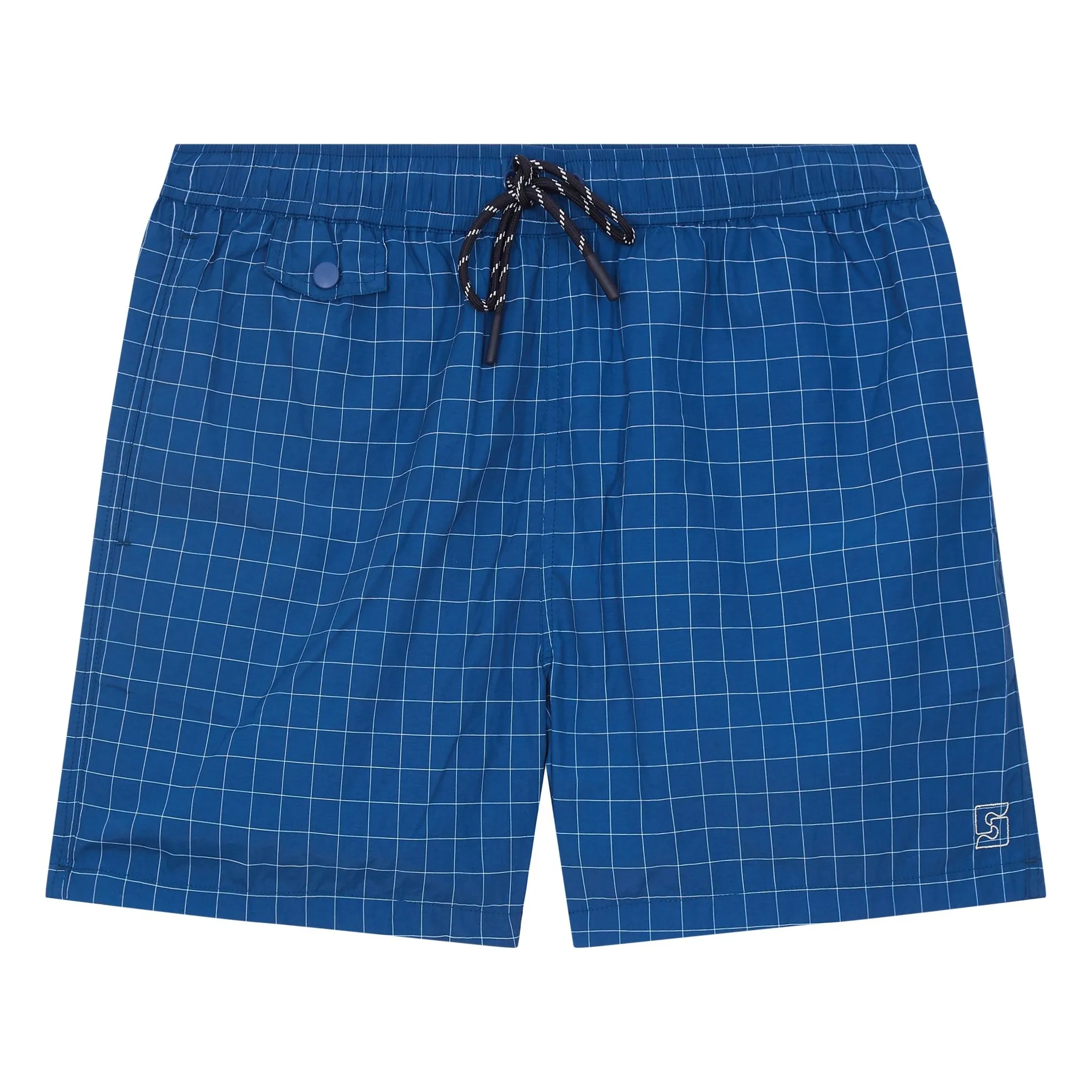 Smallable Man Blue Dante Carreaux Swim Shorts