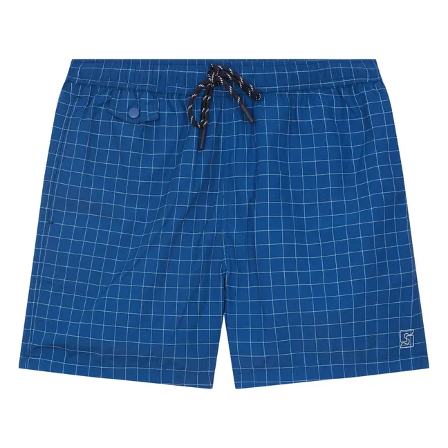 Short de Bain Dante Carreaux | Bleu