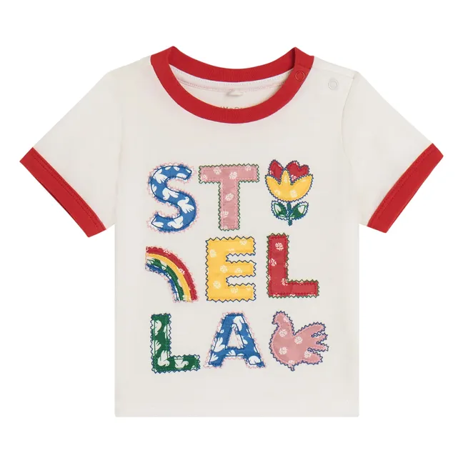 T-shirt Contrasté Stella Coton Bio | Ivoire