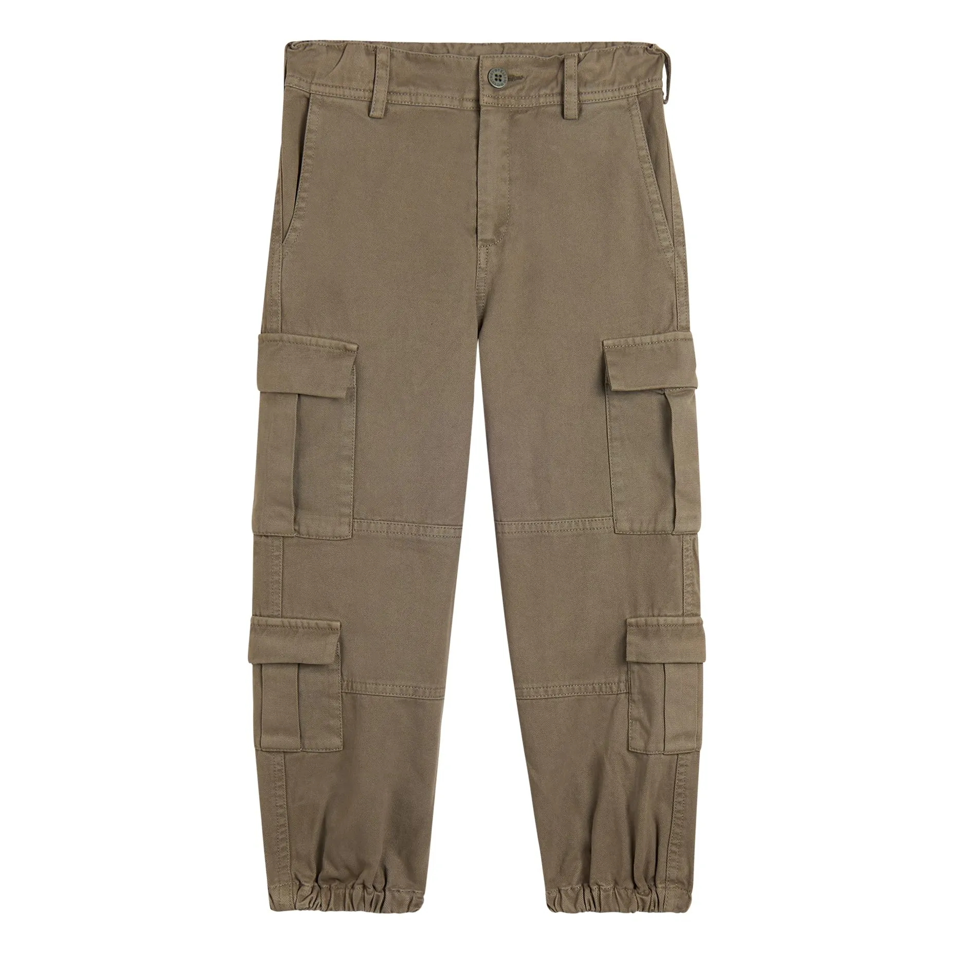 Stella Mccartney Kids Khaki Cargo Twill Pants
