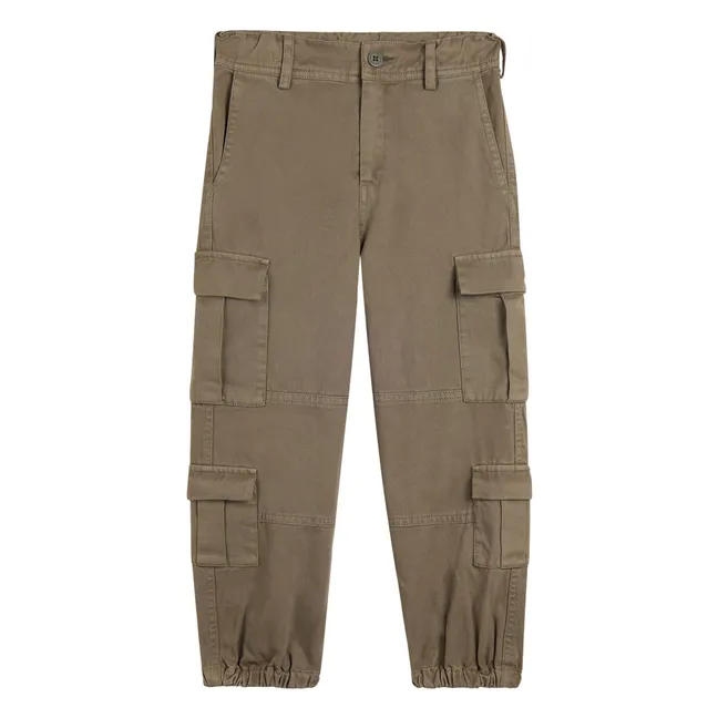 Pantalón Cargo Twill | Verde Kaki