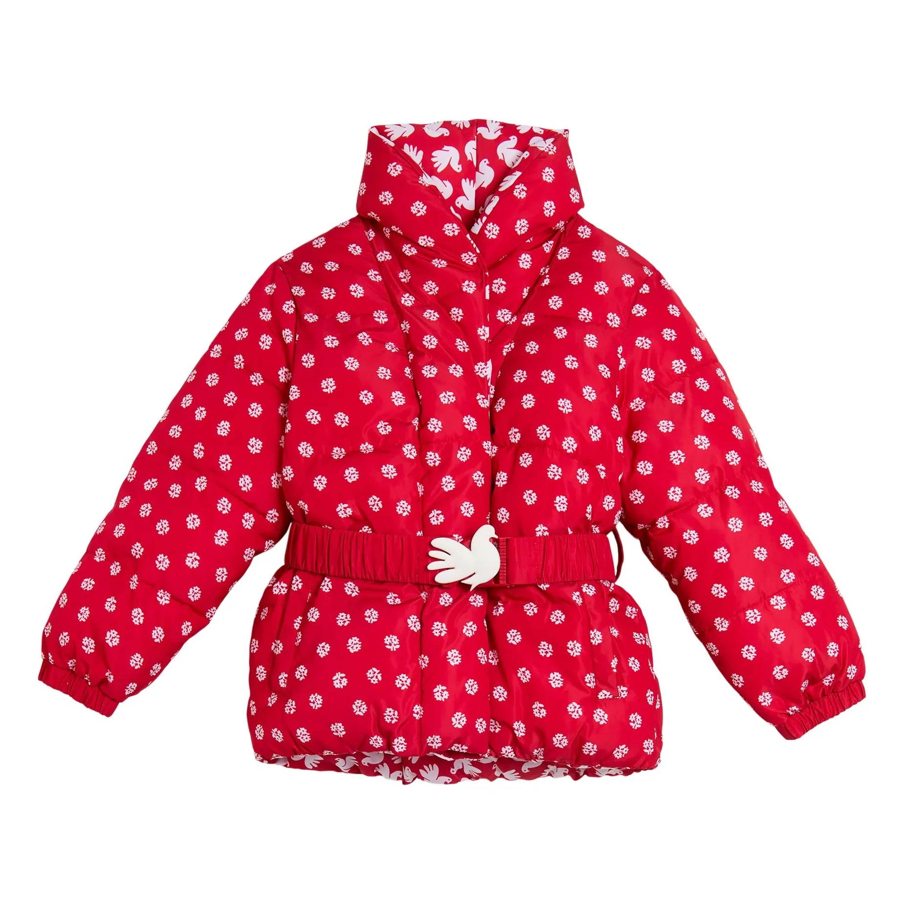 Doudoune Fleurie | Rouge- Image produit n°0