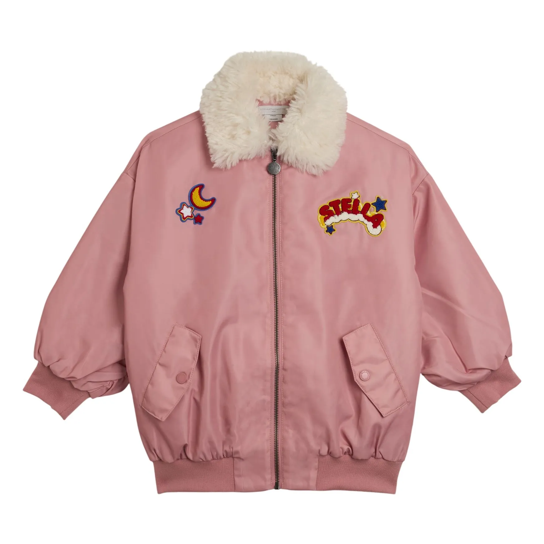Stella Mccartney Kids Pink Bomber Patch Jacket