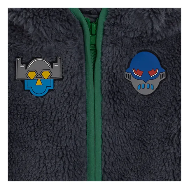 Veste Façon Sherpa Super Héros | Bleu foncé